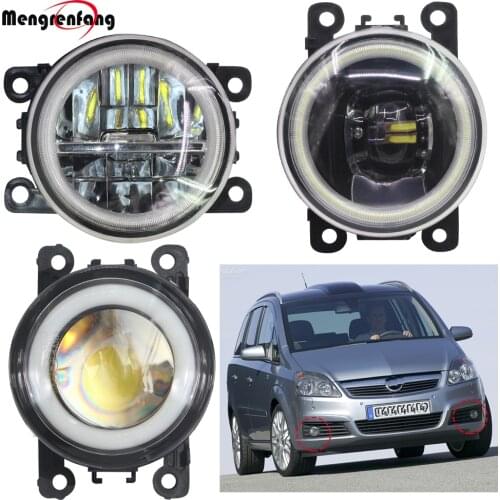 2 Pieces Car Right + Left Fog Light LED Halo Ring Angel Eye DRL Daytime Running Light 12V For Opel Zafira B MPV A05 2005-2011
