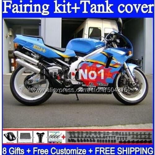 +Tank For SUZUKI RGV 250 VJ22 RGVT250 SAPC 1995 1996 97 98 91MC.79 RGV-250 VJ23 23 RGV250 95 96 1997 1998 RIZLA blue Fairings