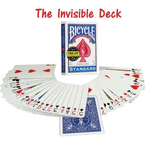 Bicycle Invisible Deck Playing Cards Amazing Magic Cards Close Up Street Magic Tricks Mentalism Comedy Magic Props