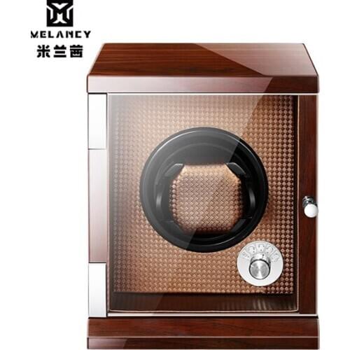 Wooden Auto Silent Watch Winder Irregular Shape Cover Wristwatch Box with EU Plug Luxury Box Automatic Watch