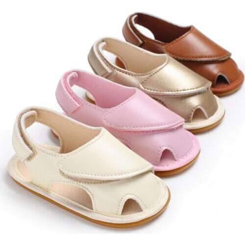 PU Baby Shoes Fashion Baby Girl Sandals Summer Baby Girl Shoes PU Cartoon Rubber Newborn Baby Boy Sandals