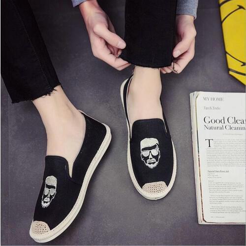 Summer Fashion boys Casual Shoe male Canvas Fisherman loafers driving Shoes Breathable Flats Hemp Espadrilles Linen LA-73