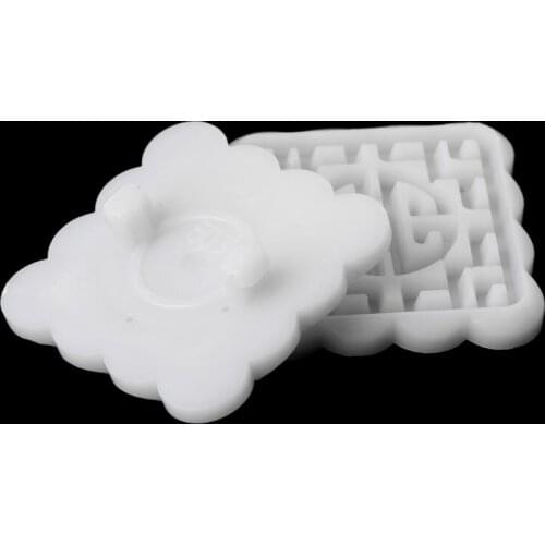 100g Mooncake Barrel Mold with 8pcs Square Flower Stamps Hand Press Pastry Mould