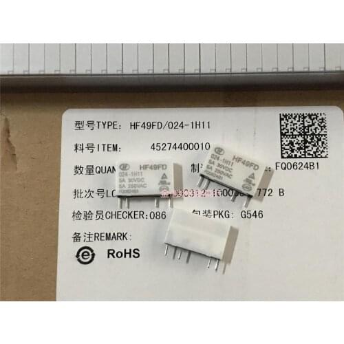 HF49FD/024-1H11 Relay 5A 4pins