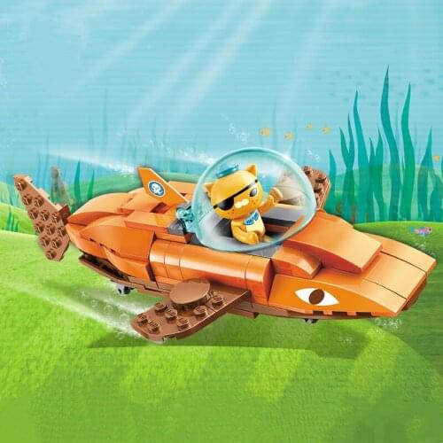 113pcs Enlightenment Assembled Building Blocks Submarine Column Toys Childrens Assembling Assembly Model 3701 Gifts