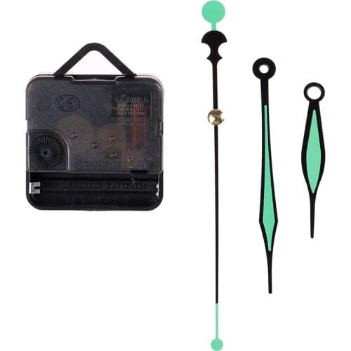 Quartz Clock Movement Mechanism Hour Minute Second Needle Green Luminous Hand DIY Wall clock Tools Parts