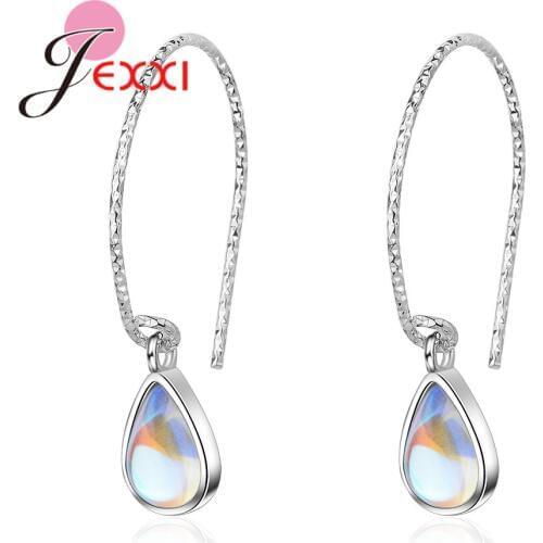 Top Quality 925 Sterling Silver Earrings Wedding Engagement Accessories Drop Pendnat Girls Gifts Wholesale Fast Shipping