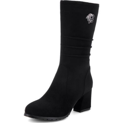 Autumn and winter boots in the thick with high heel boots 40-3233 Martin boots 925 43 small yard