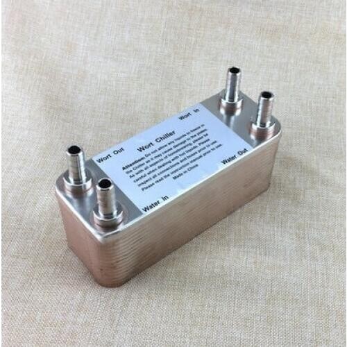 Plate heat exchanger Stainless Plate Wort Chiller - 30 plates Brewing Chiller,with 1/2" barb
