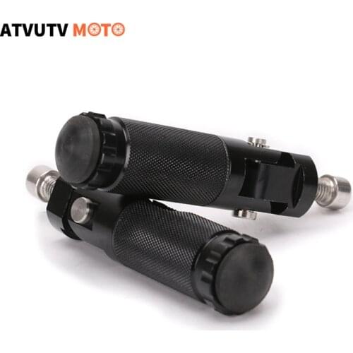 M8 Motorcycle Foldable Foot Pegs Front Footpeg Anti-Skid Footrest Universal For YAMAHA Honda Suzuki Kawasaki Ducati Aprilia