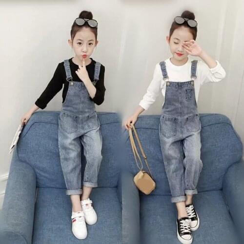 Girls Clothes Set Kids Spring Autumn Jogging Tracksuit Baby Girl T Shirts+overall Sports Suit Children Clothing Set 110~160