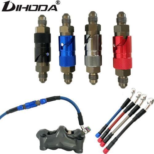 Universal AN3 Motorcycle Brake Line Hose Fluid Quick Release Connect Fitting Adapter Kit for Yamaha Kawasaki Honda KTM