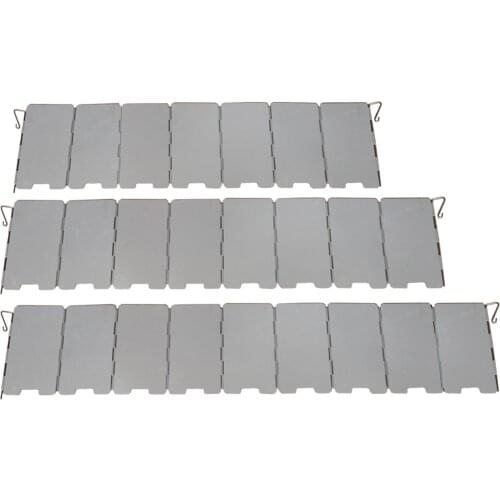 Mini Thicken Windshield Outdoor Camping Gas Stove Portable Folding Aluminum Alloy Windshield With Carry Bag