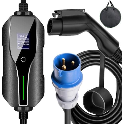 EV Charger Type1 Type 2 , CEE Plug 220V-240V Car Charging Cable 32A,62196-2,J1772 for Portable Electric Vehicle charging