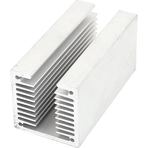 1 x silver-aluminum radiator U 80 * 40 * 40mm