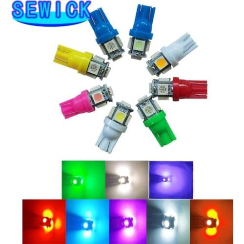 10Pcs T10 W5W Led Car Light Turn Side Light Marker Lamp WY5W Auto Wedge Parking Bulb License Plate Lights