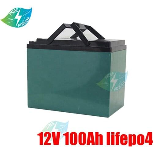 12.8V 100AH LiFePo4 LFP 12V Lithium With BMS Long Life Deep Cycles backup power RV boat inverter golf cart UPS +10A Charger