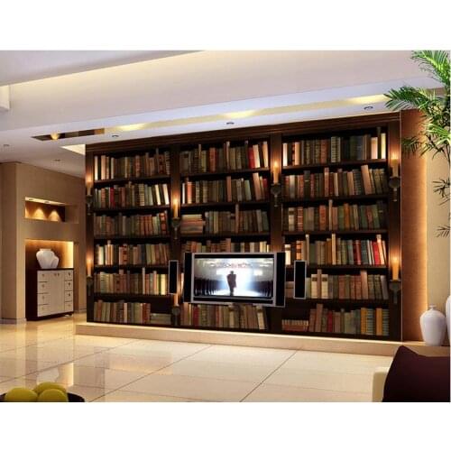 3d photo wallpaper 3d murals wallpaper for walls 3 d mural bookcase bookshelf setting wall adornment wall paper books home decor