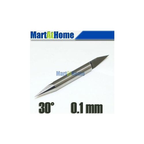 5pcs/lot Free shipping High-precision 30 Degree 0.1mm Carbide Double Headed PCB Engraving V Bits CNC Router Tool 30 #SM514 @CF