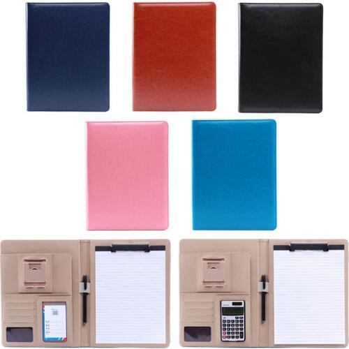 A4 PU Leather Clipboard Folder Multifunction Filing Document File Meeting Holder 95AF