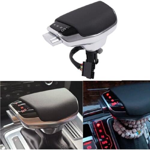 Automatic gear LED electronic display gear shift head Suede or leather gear shift head suitable for Audi A4 A5 A6 A7 Q5 Q7 2013