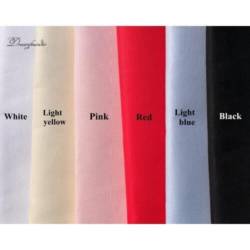 50x50cm Aida 18ct white cloth pink blue black red cross stitch fabric canvas DIY handmade needlework sewing craft