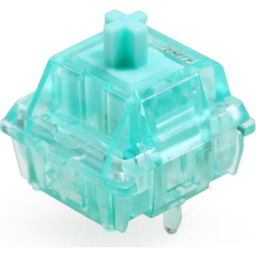 Gateron Turquoise Tealio Switch Linear 63.5g 65g 5pin SMD RGB mx stem switch for mechanical keyboard Cyan Colorway