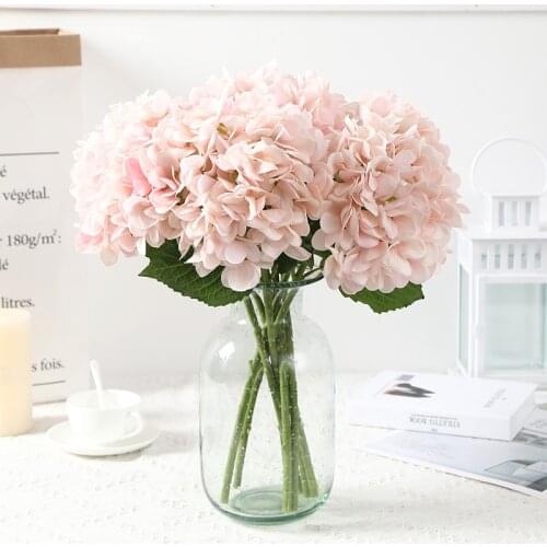 Artificial flowers hydrangea branch home wedding decor autum plastic flower high quality fake flower party room decoration