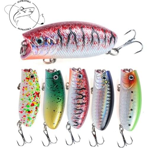 Artificial Floating ABS Plastic Hard Bait Bionic Bait 5Colors 5.5cm/10.4g Fishing Lure 3D Eyes Wobbler Topwater Popper With Hook