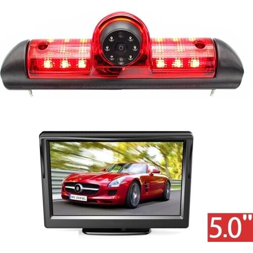 HD 720P E9 Brake Light Camera + 5 '' monitor for Peugeot Boxer Fiat Ducato Citroen Jumper Citroen Relay 35 2006-2019 Rear Camera