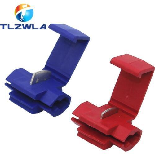 5V-220V Line Connector 10-24A Terminal Joint Blue Red Quick Connection Clip Wire Crimp Splitter Lip Break Clamp Soft Distributor