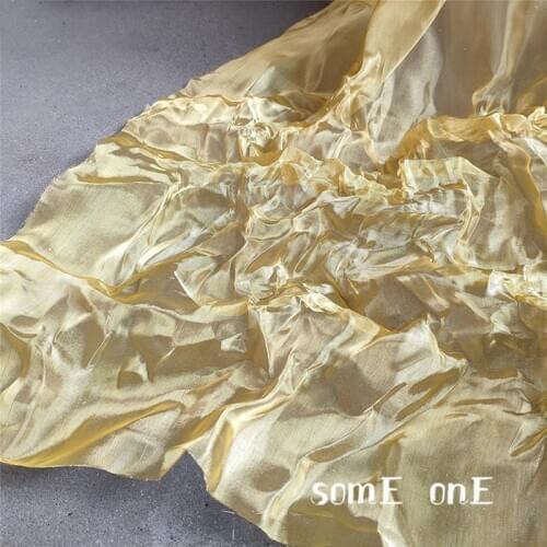 High-density Metal Mesh Cloth Gold Fold at will DIY Background Props Shape Doll Cake Flower Wedding Decor Designer Fabric