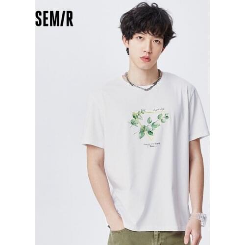 SEMIR Short Sleeve T-Shirts Men 2021 Summer New Loose National Tide MenS Tee Literary Japanese Boys Tops Trend Ins Clothes