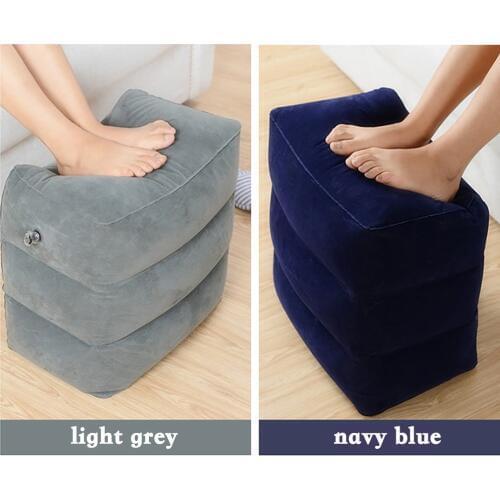 Inflatable Travel Foot Rest Pillow,Accessories Plane Car Train Office,Adjustable Height Leg Pillow,Bed for Kids,Long Flight Tool