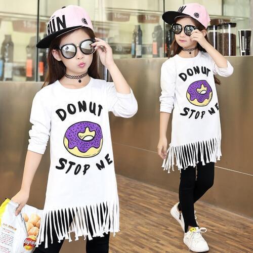 Baby girl clothes new 2019 Autumn children clothing school girls blouse fashion tassel cotton child shirt blusas kids clothes