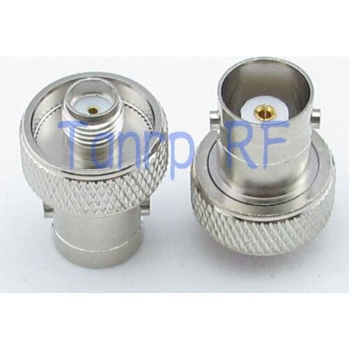 Wholesale BNC female jack to SMA female jack straight discal RF coaxial connector adapter cable