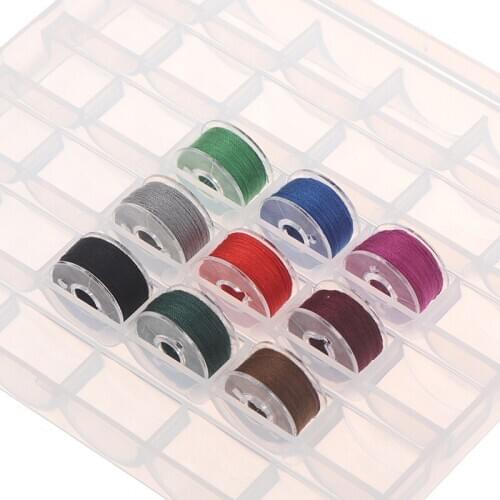 36 Spools Sewing Machine Bobbins Empty Bobbins Spools Sewing Machine Plastic Storage Box For Home Sewing Accessories Tools