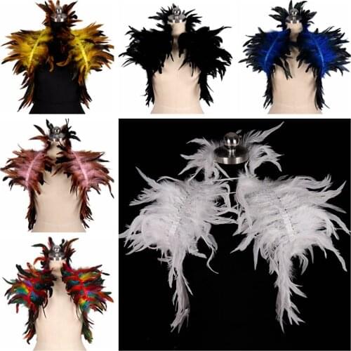 Feather Harness Fetish Lingerie Shoulder Decoration Crop Garter Women Festive Halloween Carnival Sexy Dance Accessories Clothing