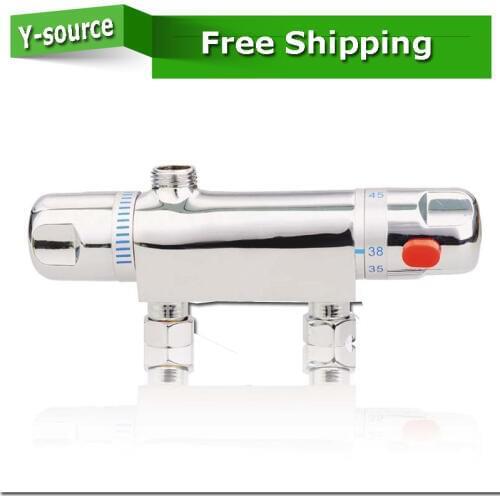 Free Shipping Low Prices Thermostatic Faucets Exposed Mounted Shower Faucet Shower Mixing Faucet Auto Bathroom Taps FT-13