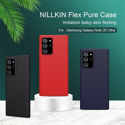 For Samsung Galaxy Note 20 Ultra Case NILLKIN Silicone Fitted Case Cover Flex Pure Case Anti-Fingerprint Cover