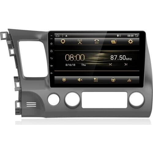 10.1" Android 9.0 Car Radio 8 Core For Honda Civic 2006-2011 Audio Octa Core 4+64G PX6 Stereo 4+32G Multimedia Player