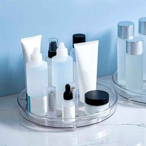 2 Tier Turntable Spice Organizer Clear Lazy Susan Storage rack for Cabinet and Counter for Kitchen Bathroom Pantry