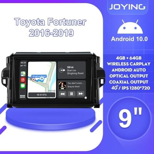 Autoradio 1Din Car Radio Stereo Android 10 Head Unit 9 Inch Multimedia Player Tape Recorder 4G For Toyota Fortuner 2 2016 2019