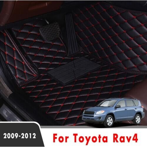 Car Floor Mats For Toyota Rav4 2012 2011 2010 2009 Car Carpets Artificial Leather Rugs Custom Auto Interior Accessories Cover
