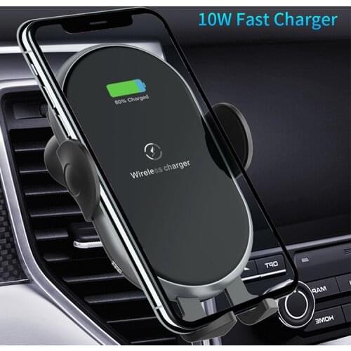 Car Phone Holder Wireless Charger For iPhone Huawei Xiaomi 15W Induction Car Mount Fast Wireless Charging Suck Phone Holder