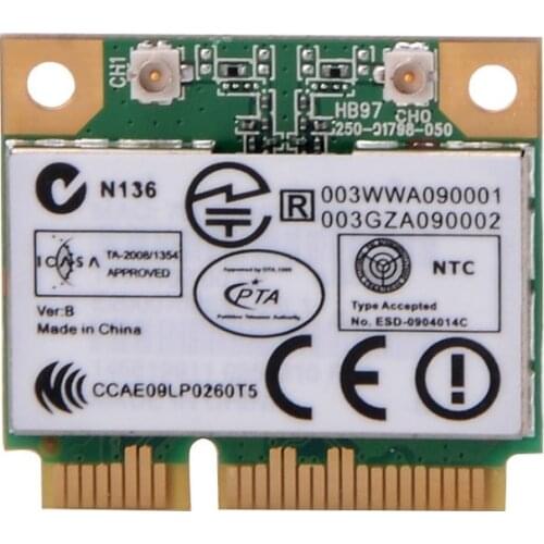 Wireless Adapter Card for Atheros AR5B97 802.11b/g/n PCI-E Half Size Network AR9287 300Mbps Wifi Mini PCIe Wlan for dell asus