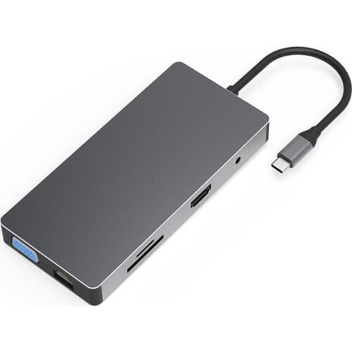 Blueendless Multi USB 3.0 HDMI Adapter to Splitter USB C HUB Card Reader USB-C 3.1 for MacBook Pro Accessories VGA LAN Port