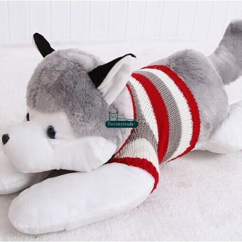 Dorimytrader Big Simulated Animal Husky Dog Plush Toy Giant Cartoon Dogs Stuffed Doll Pillow Baby Gift Decoration 39inch 100cm