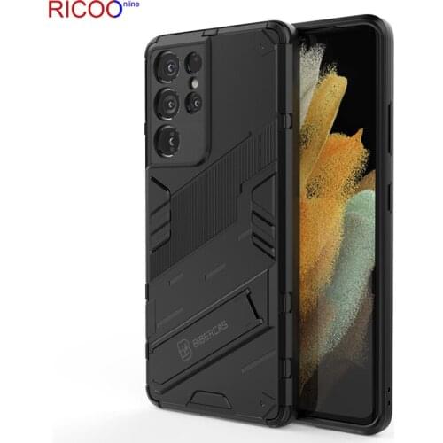 Armor Bumper Shockproof Stand Phone Case For Samsung Galaxy M31 S21 Plus Ultra Camera Lens Protection Hard Pc Cover