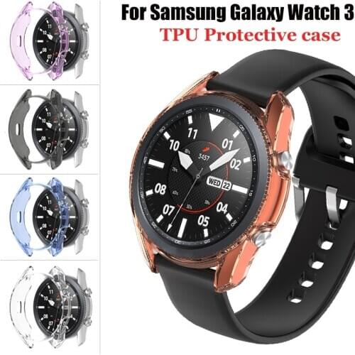 TPU Case For Samsung Galaxy Watch 3 45mm 41mm Soft silicone Protective case For Galaxy Watch 3 45mm 41mm Protective Shell